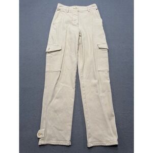 Wilfred Free Aritzia Cargo Pants Women's 00 Beige High Rise Straight Leg Utility